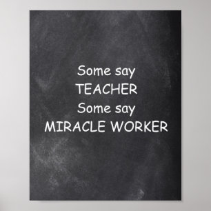 Dekoration av klass för Lärare Miracle Worker Chal Poster