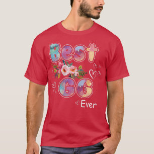 Dekoration av kvinnans bästa GG någonsin Blommigt T Shirt