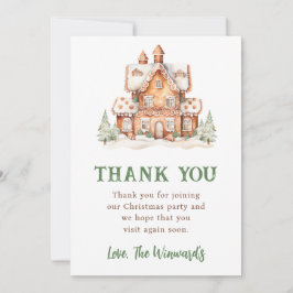 Dekoration av pepparkakshus julfest tack kort
