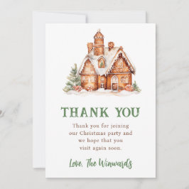 Dekoration av pepparkakshus julfest tack kort