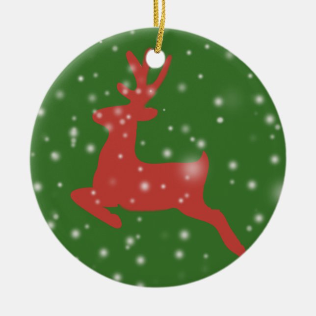 Dekoration av Reindeer Snowflake (Framsidan)