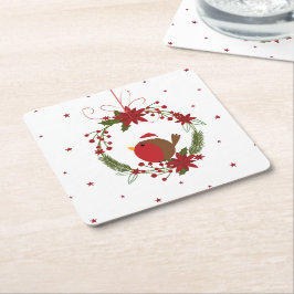 Dekoration för att stoppa kranen i julklapp underlägg papper kvadrat