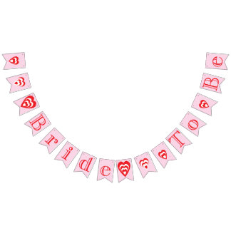 DEKORATION FÖR BLI, Rosa OCH Röd Möhippa Vimplar