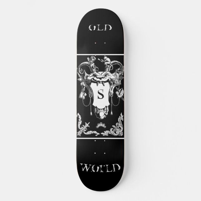 Dekoration för det gotiska monsterantique architec mini skateboard bräda 18,5 cm (Framsida)