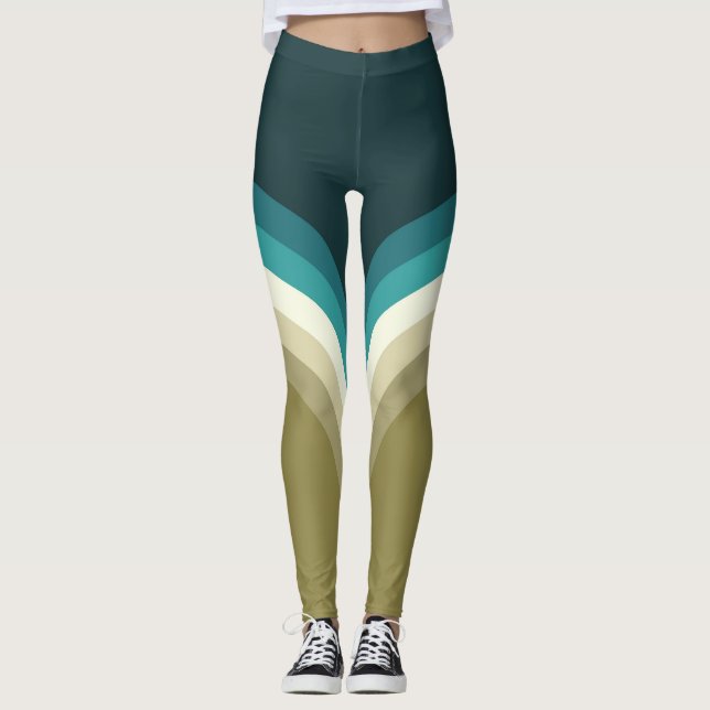 Dekoration för dubbla för Retro stil Leggings (Framsida)