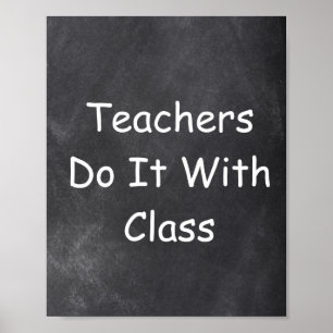 Dekoration för klass av lärare i klass Chalkboard Poster