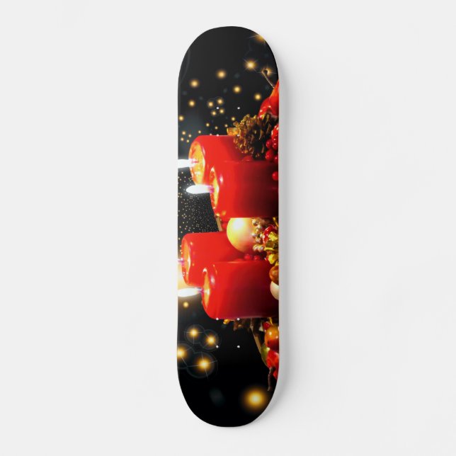 Dekoration för krans av julljus mini skateboard bräda 18,5 cm (Framsida)