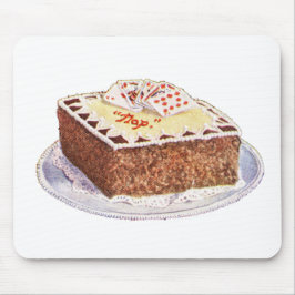 Dekoration för uppspelningskort för vintage Cakes Musmatta