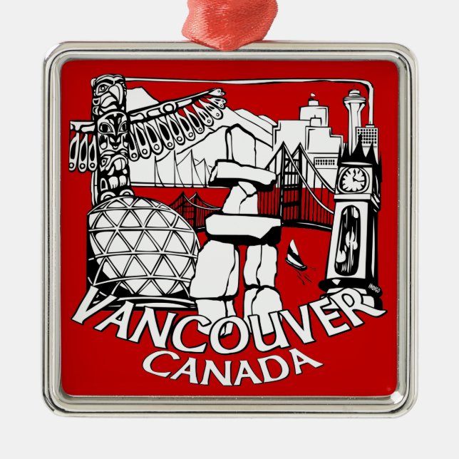 Dekoration för Vancouver Kanada prydnadsouvenir (Framsidan)