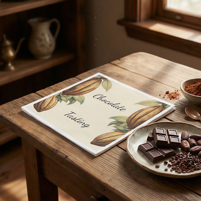 Dekoration för vintage-chokladsmakningsfest pappersservett (Skapare uppladdad)