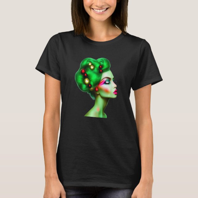 Dekoration H i Finare Julafton Woman Silhouette T Shirt (Framsida)