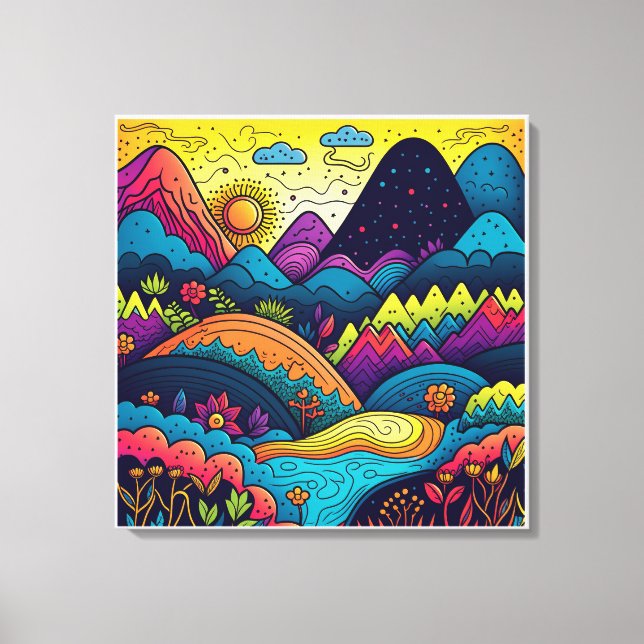 Dekoration i hemmet Viktigt Abstrakt Boho Natur Canvastryck (Framsida)