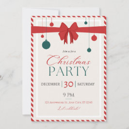 Dekoration-inbjudan till jul-party-anpassadet inbjudningar