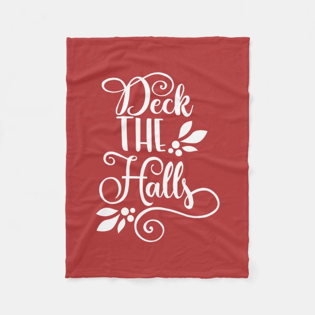 dekoration jul typografi högtider fleecefilt (Framsidan)