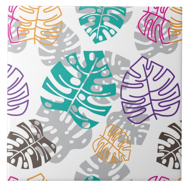 dekoration löv keramiskt plattor kakelplatta (Framsidan)