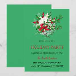 Dekoration på nyår, inbjudan till julstjärna