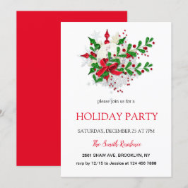 Dekoration på nyår, inbjudan till julstjärna