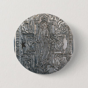 dekoration vid silver ortodoxa religiösa bok metal knapp