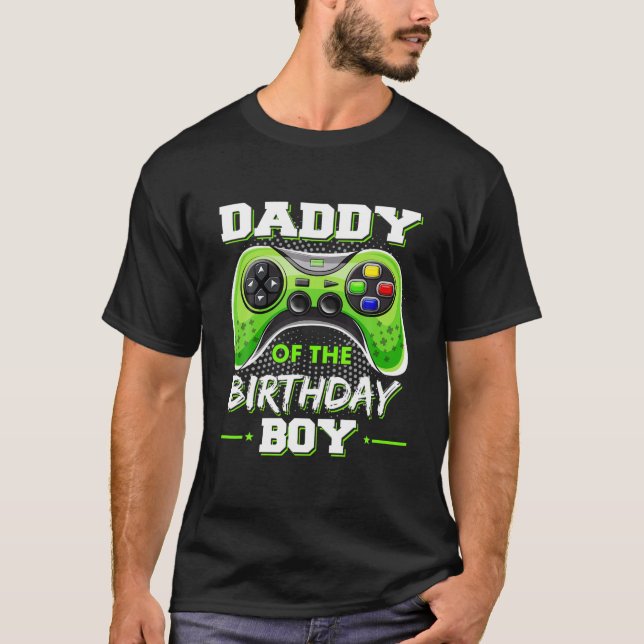 Dekoration-videospelaren för födelsedagspojken t shirt (Framsida)
