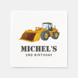 Dekorationen Construction Lastbil Födelsedagsfest Pappersservett