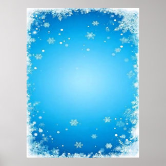 Dekorationen Digital Art i Snö under julen Poster