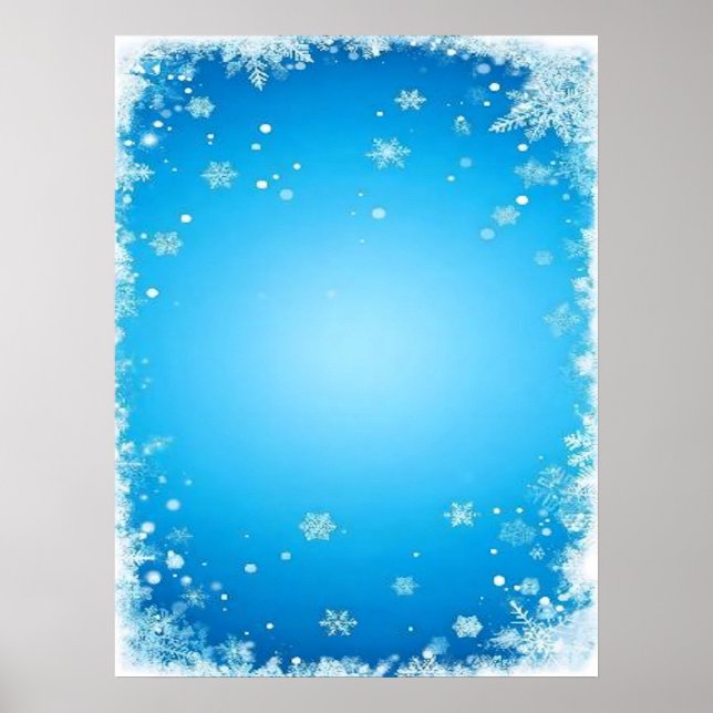 Dekorationen Digital Art i Snö under julen Poster (Framsidan)