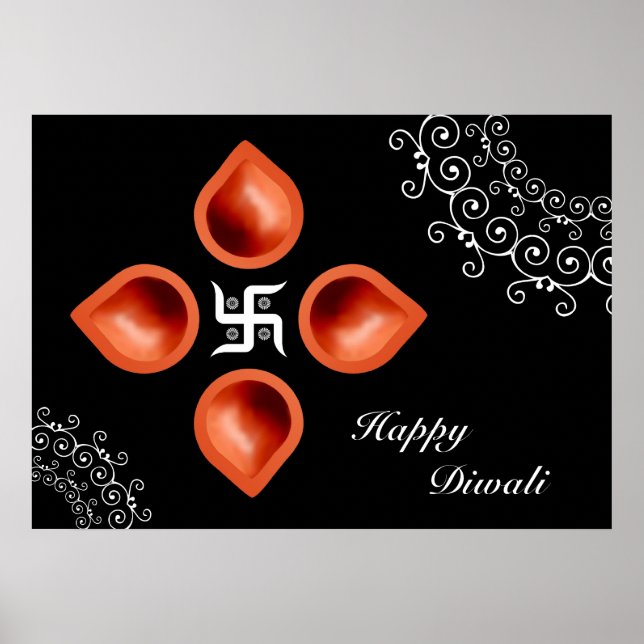 Dekorationen Diwali Lamps Poster (Framsidan)
