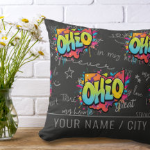 Dekorationen för Ohio graffiti heminredning