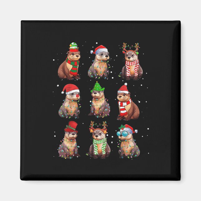 Dekorationen från Otters Jul Ljus, Finny Sea Otter Magnet (Framsidan)