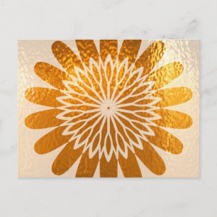 Dekorationen Golden Solros ART Vykort