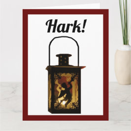 Dekorationen Helgdag för julangel Lantern Winter Kort