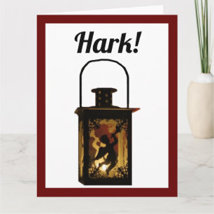 Dekorationen Helgdag för julangel Lantern Winter Kort