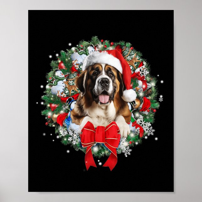 Dekorationen Julafton Paj, Saint Bernard-julen Poster (Framsidan)