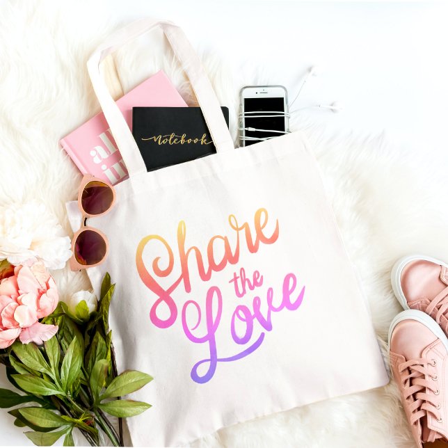  dekorationen Kärlek Tygkasse (Share the Love Decorative Tote Bag)