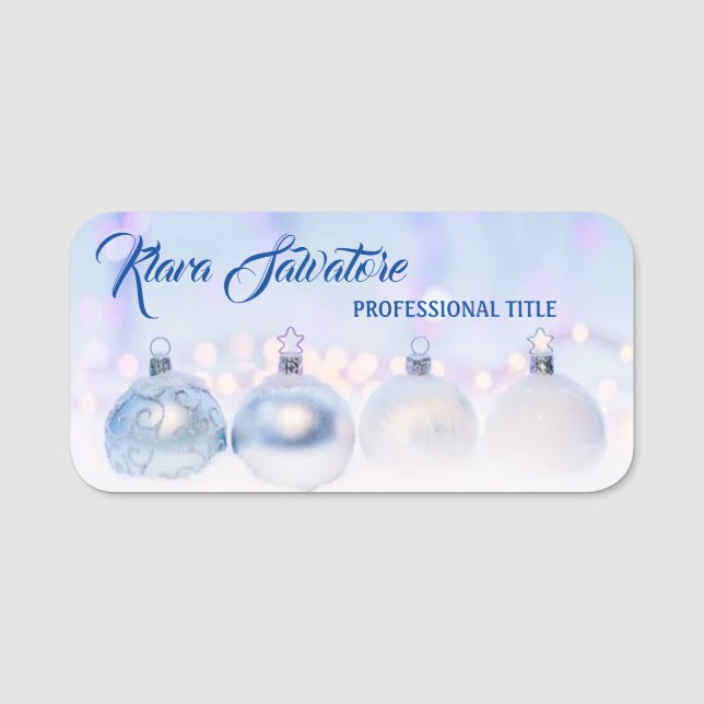 Dekorationen Modern vacker julskal Namnbricka (Framsida)