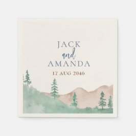 Dekorationen Nakins i Naturbergsskogen Bröllop Pappersservett