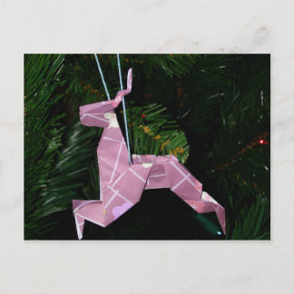 Dekorationen Origami Reindeer jul Helg Vykort