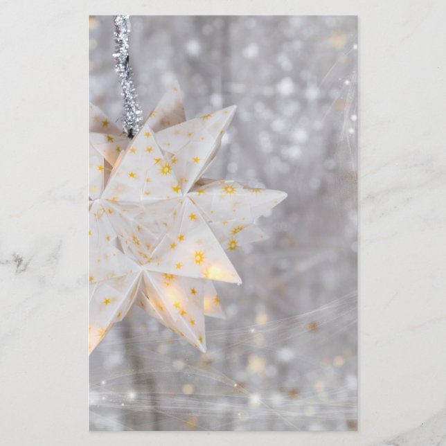 Dekorationen Papper julstjärna (Framsida)