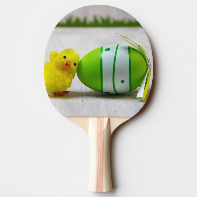 Dekorationen påsk - Påskägg och chick Pingisracket (Baksidan)