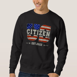 Dekorationen "Proud Us Citizens" New American USA Lång Ärmad Tröja