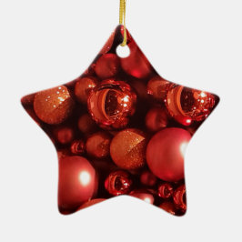 Dekorationen Red Baubles Julgransprydnad Keramik