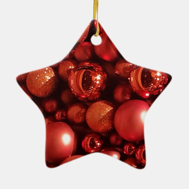 Dekorationen Red Baubles Julgransprydnad Keramik (Baksidan)