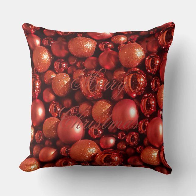 Dekorationen Red Baubles Kudde (Framsida)