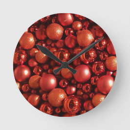 Dekorationen Red Baubles Rund Klocka