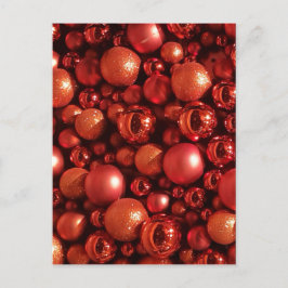 Dekorationen Red Baubles Vykort
