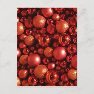 Dekorationen Red Baubles Vykort