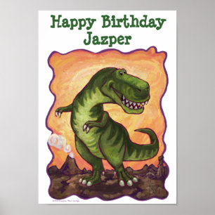 Dekorationen Tyrannosaurus Rex Födelsedagsfest Pos Poster