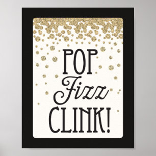 Dekorationens signatur för Nyårsafton för popup-fi Poster