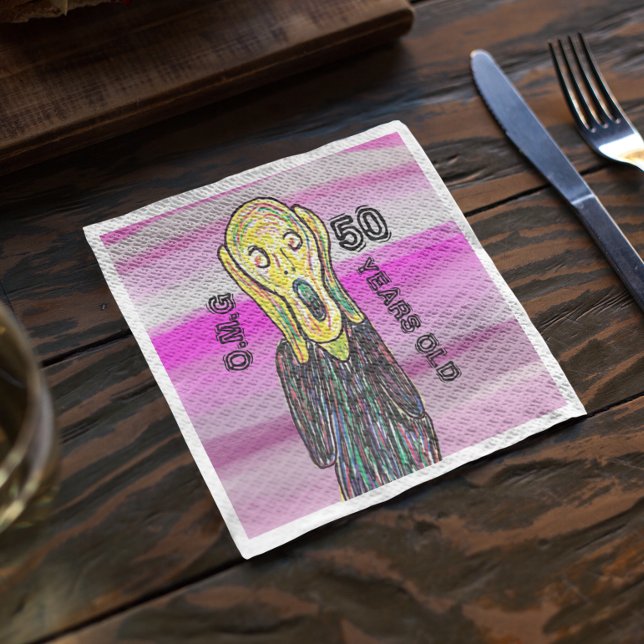 dekorationer för 50:e födelsedagsfesten pappersservett (Skapare uppladdad)