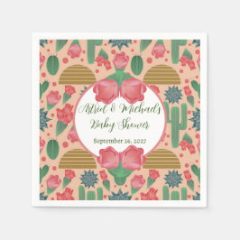 Dekorationer för Babykläder för Rosa i öknen Pappersservett